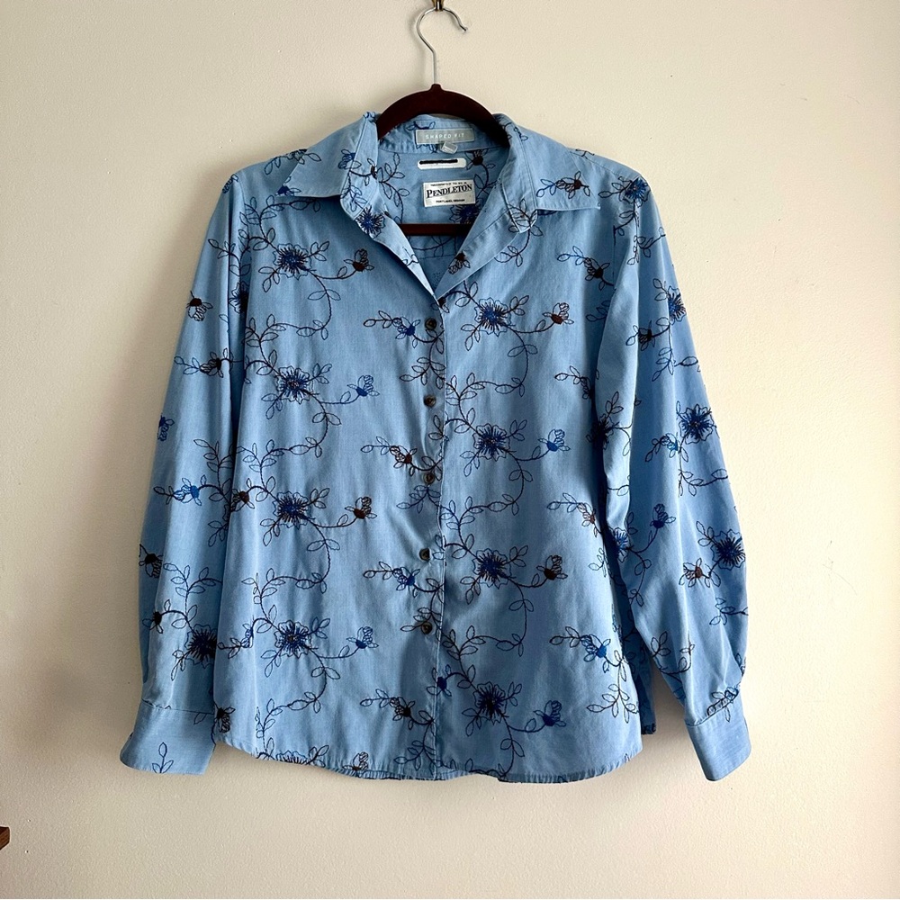 Pendleton Vintage Floral‎ Embroidered Shirt
